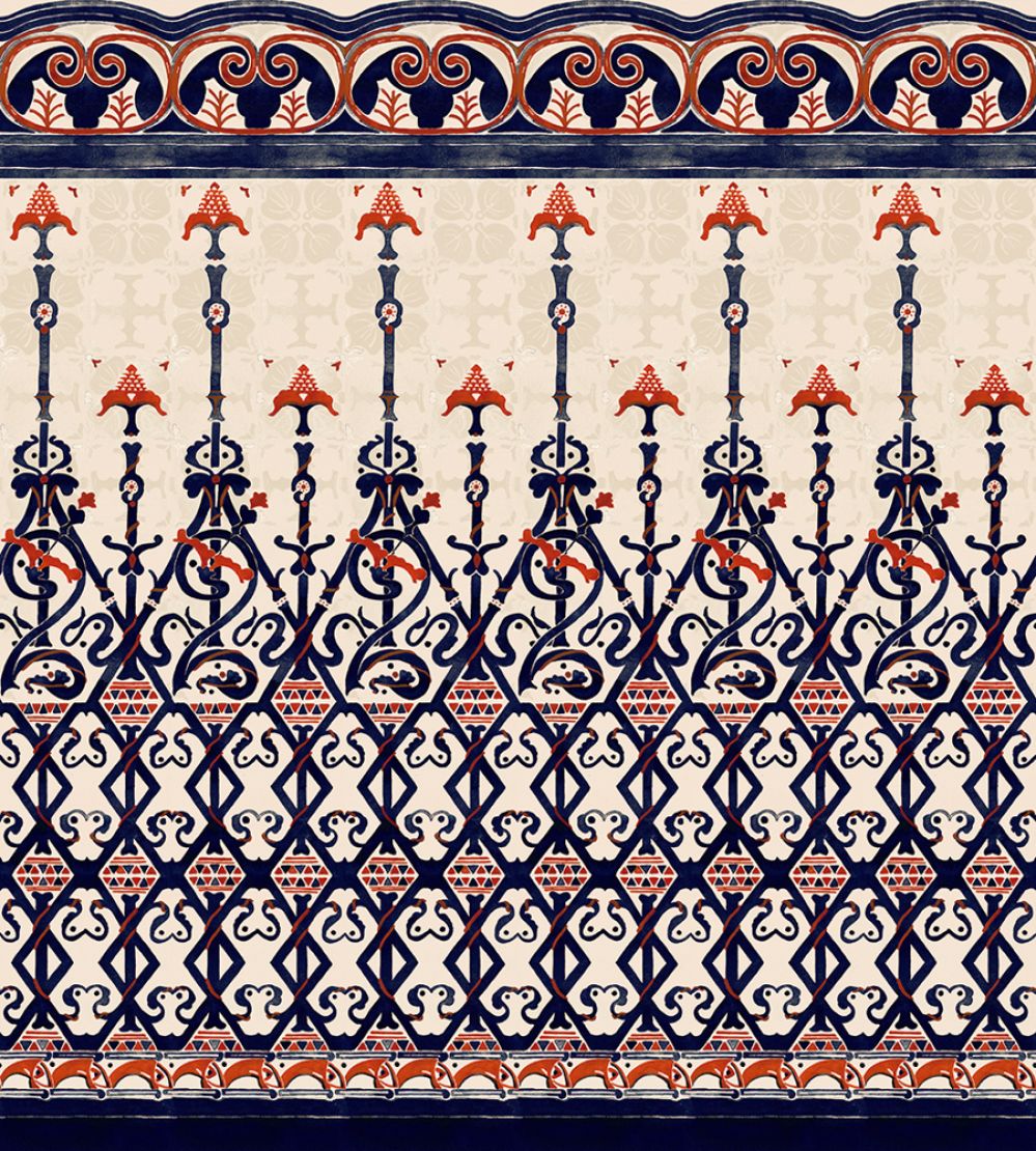 Gracia Mural by Tres Tintas Dark blue