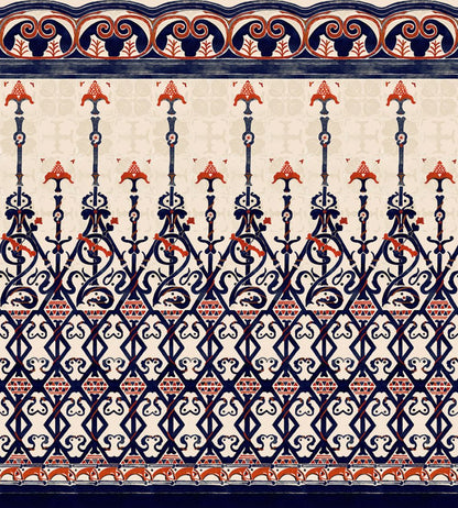 Gracia Mural by Tres Tintas Dark blue