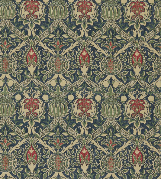 Granada Fabric by Morris & Co Indigo/Red