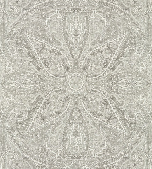 Grand Paisley Wallpaper by Zoffany Silver