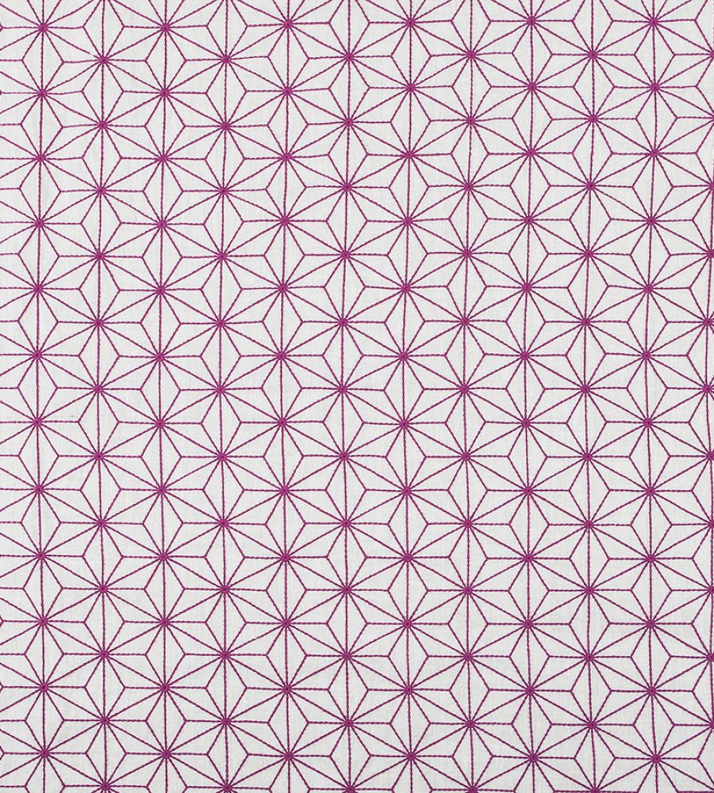 Grande Etoile Fabric by Vanderhurd Cerise/Natural