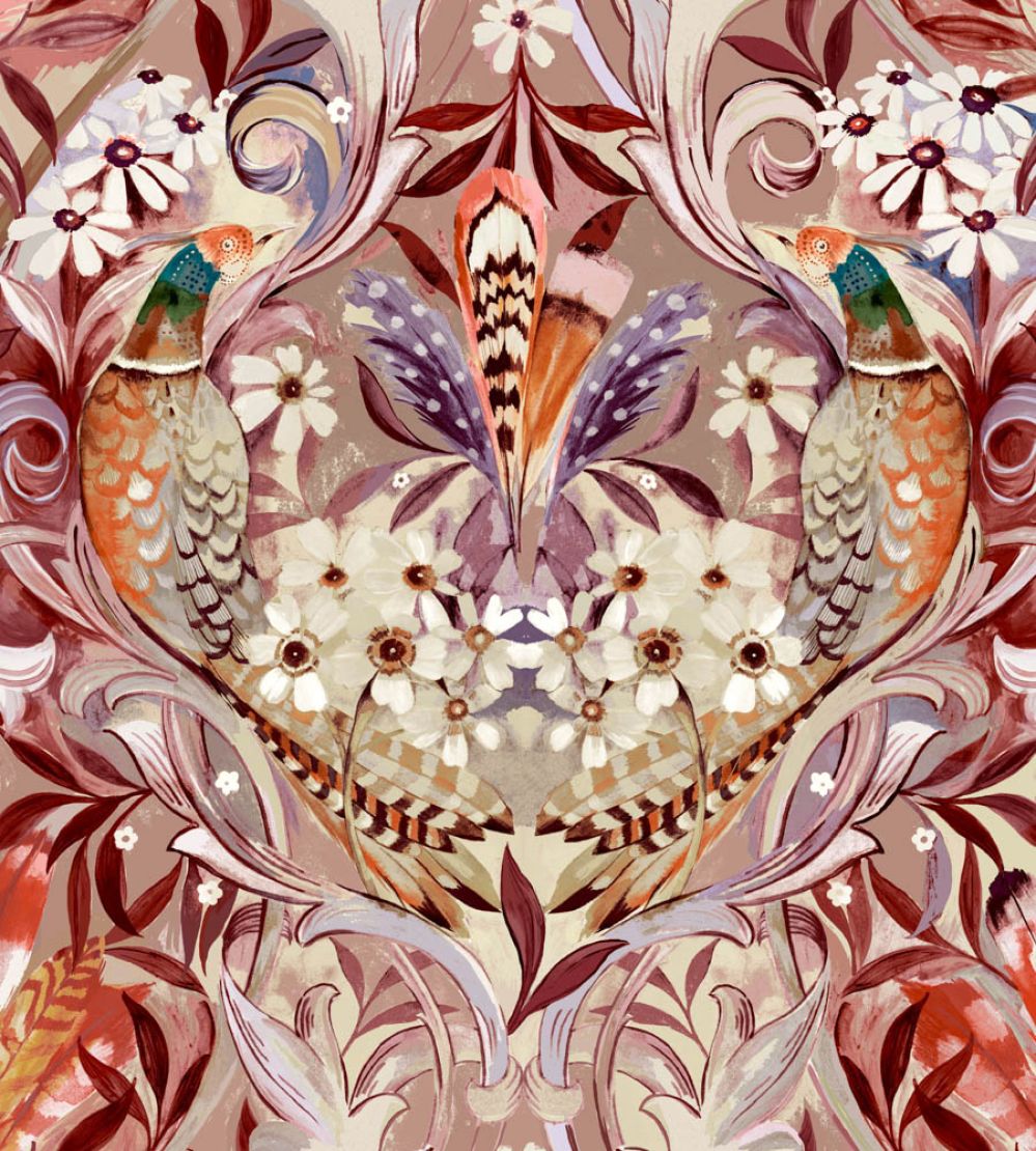 Grande Rostherne Fabric by Arley House Mulberry