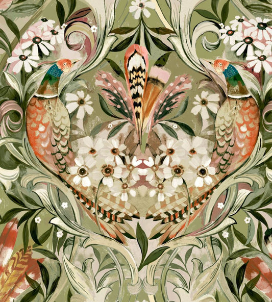 Grande Rostherne Fabric by Arley House Pine