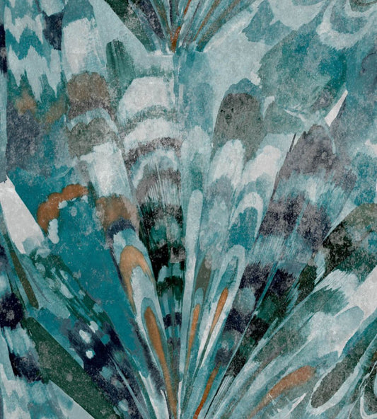 Grande Rutland Fabric by Arley House Teal