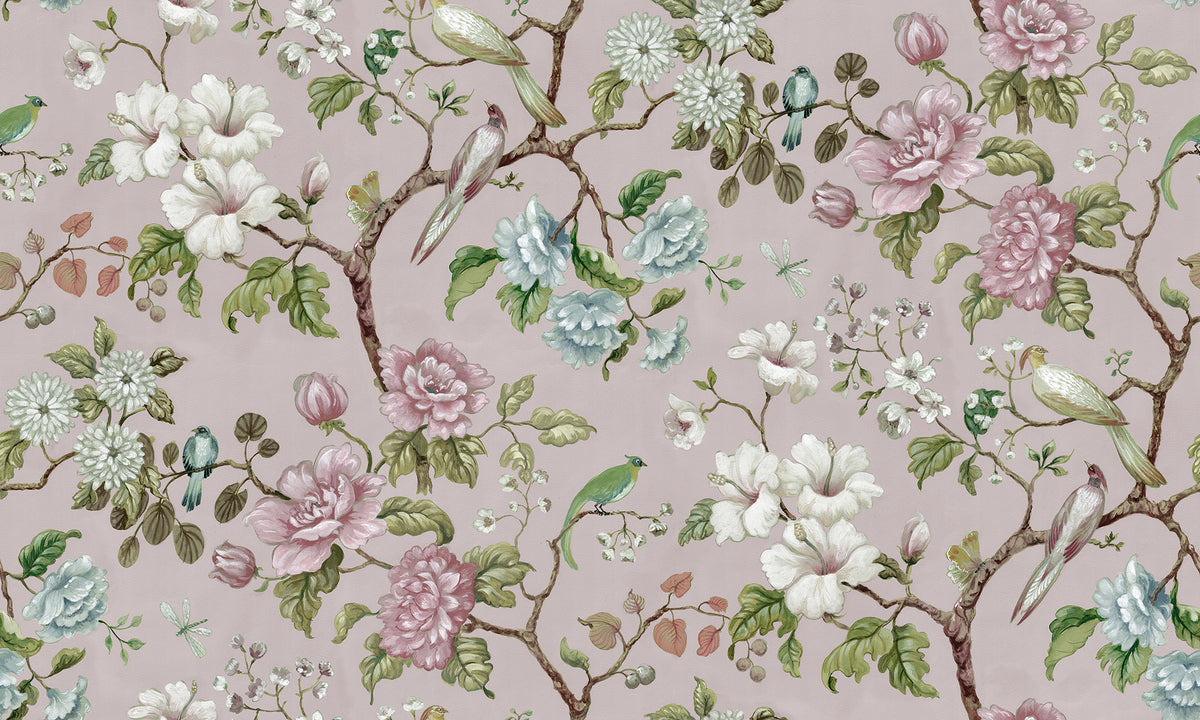 Grandiflora Soft Pink mural by Rebel Walls