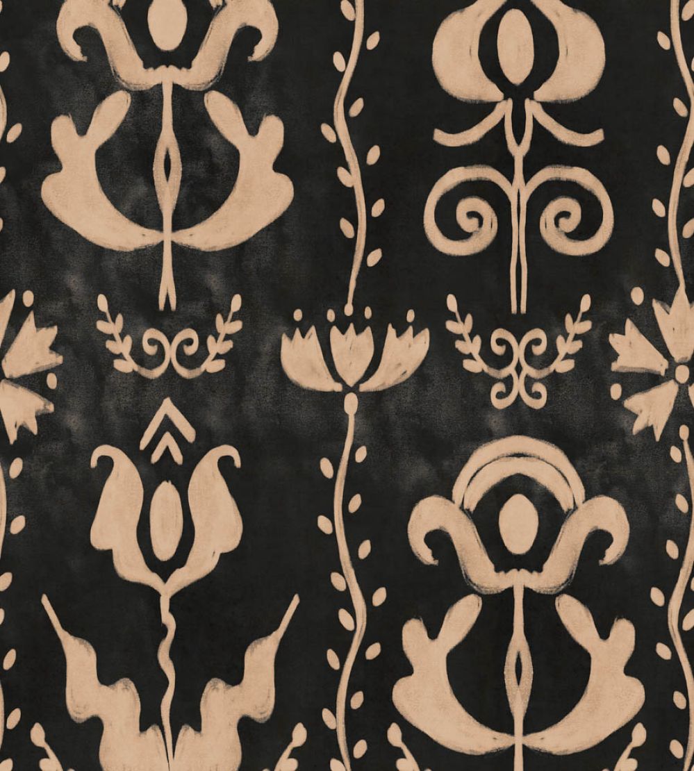 Grandma's Stencil Wallpaper by MINDTHEGAP Anthracite