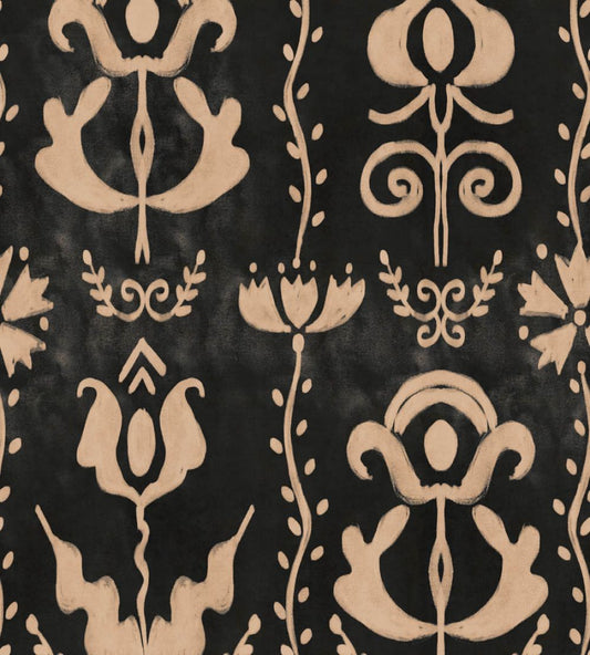 Grandma's Stencil Wallpaper by MINDTHEGAP Anthracite