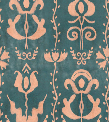 Grandma's Stencil Wallpaper by MINDTHEGAP Milky Blue