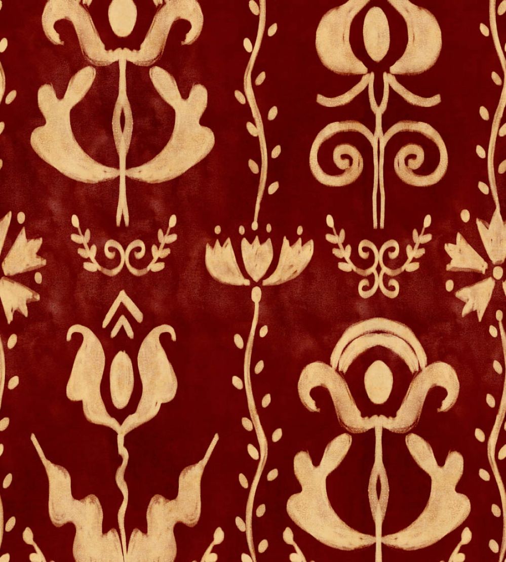 Grandma's Stencil Wallpaper by MINDTHEGAP Scarlet