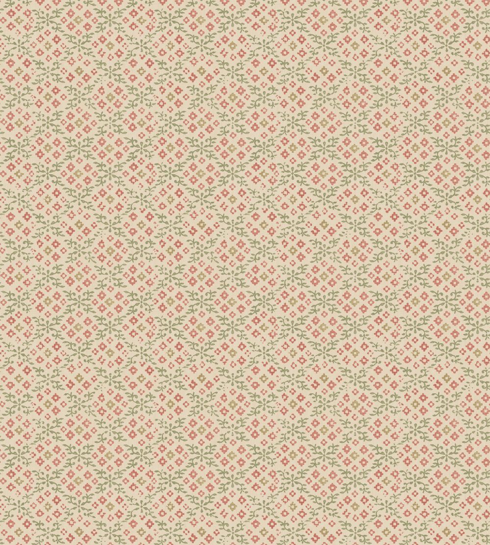 Grantly Wallpaper by GP & J Baker Red/Green