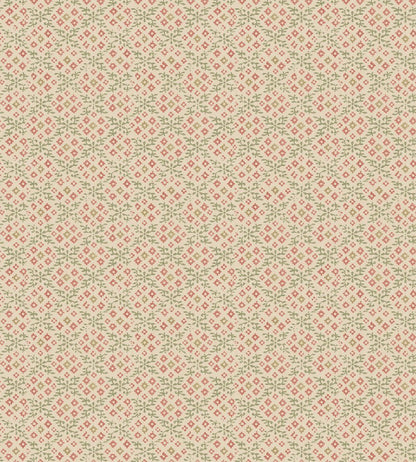 Grantly Wallpaper by GP & J Baker Red/Green