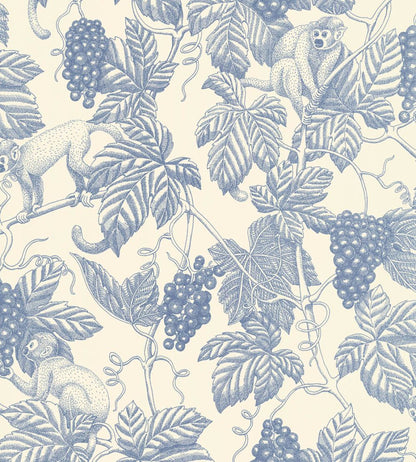 Grape Thief Wallpaper by Langelid Von Bromssen Faded Denim