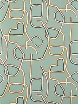 Graphic Wallpaper by Pierre Frey in Celadon (FP070003)