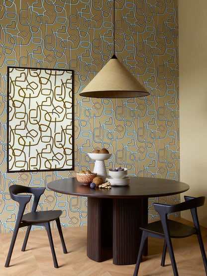 Graphic Wallpaper by Pierre Frey shown in a room setting (view 1)