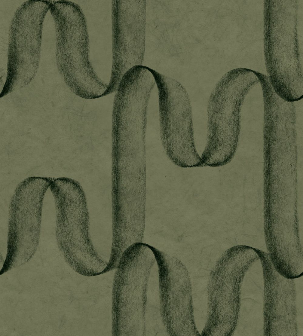 Graphite Wallpaper by Coordonne Olive