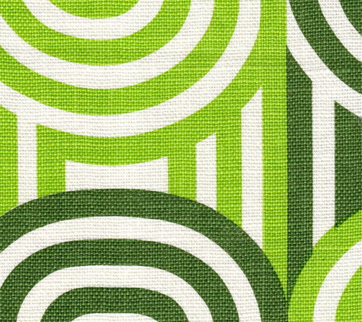 Wavelength Grass Green Leaf fabric by Alan Campbell