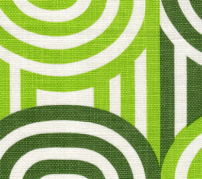 Wavelength Grass Green Leaf fabric by Alan Campbell