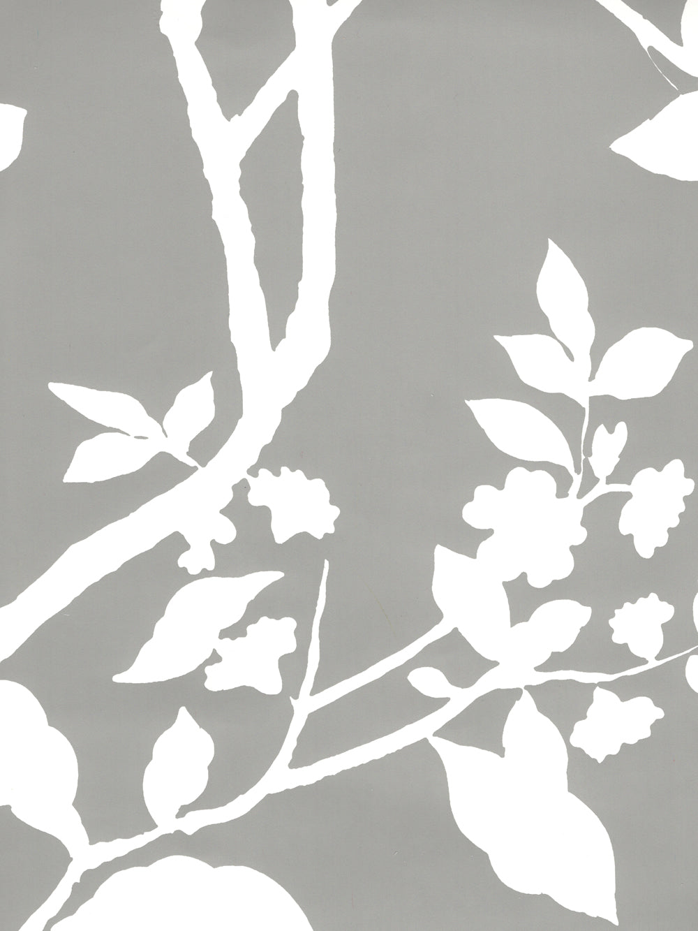 Happy Garden Background Gray on Almost White wallpaper by Quadrille