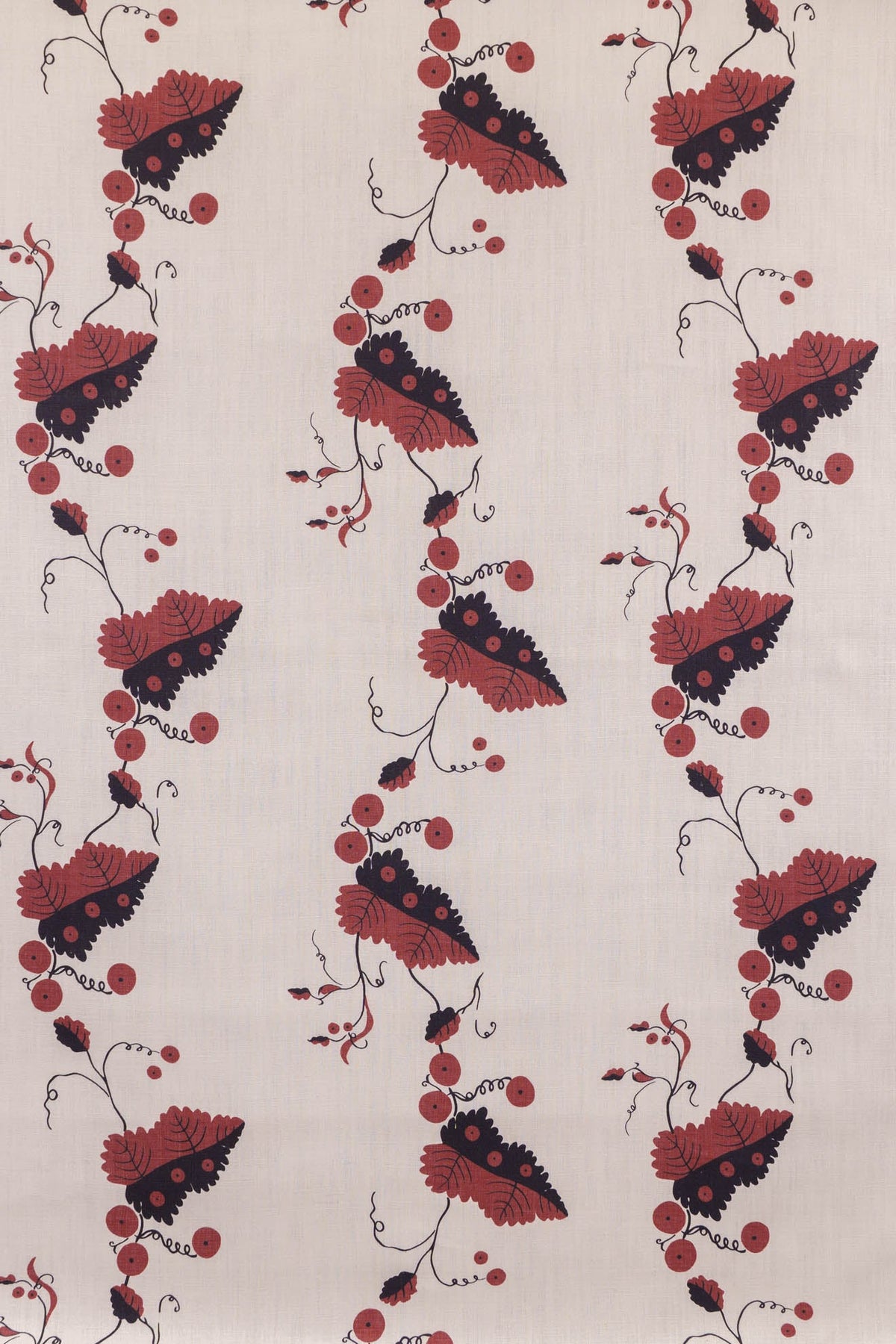 Greenbrier Fabric by Jean Monro in Pomegranate Red