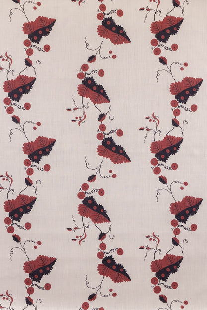 Greenbrier Fabric by Jean Monro in Pomegranate Red