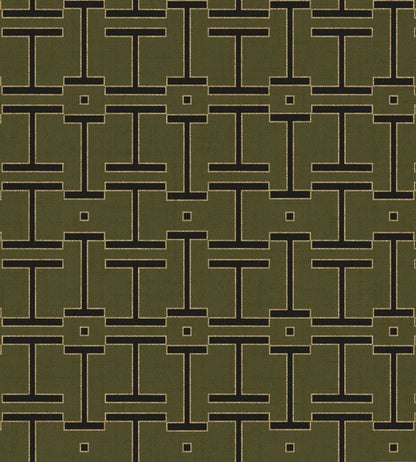 Grid Wallpaper by Coordonne Olive
