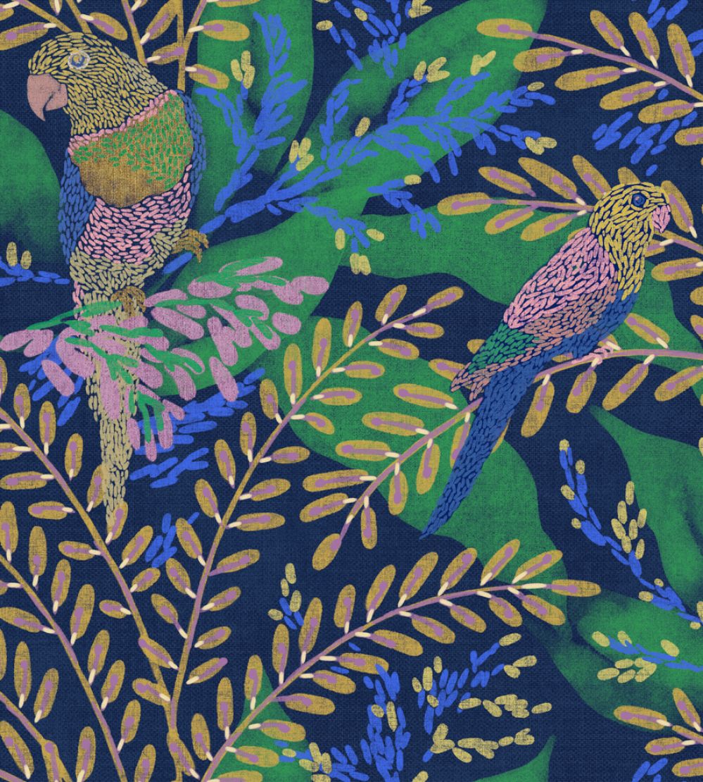 Guacamayos Wallpaper by Tres Tintas Cobalto