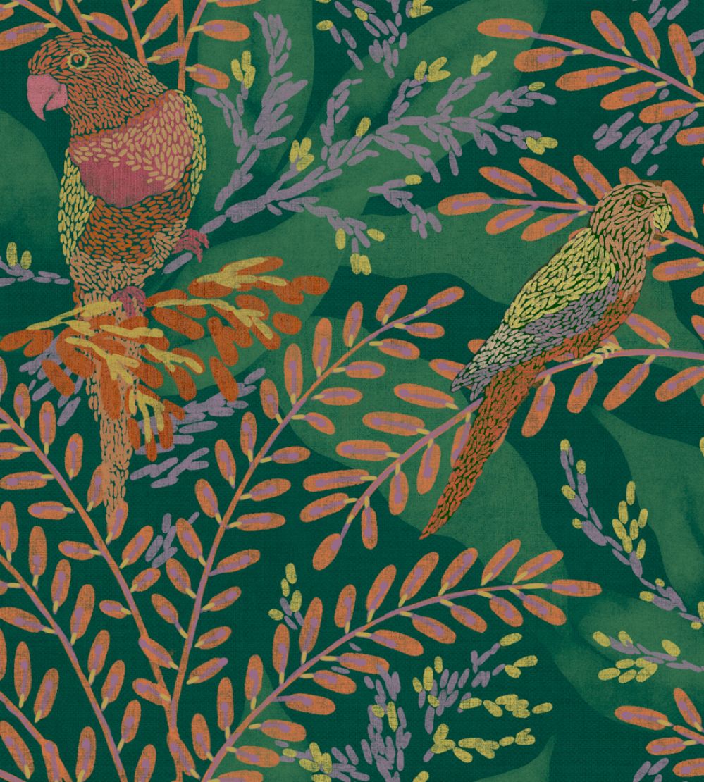 Guacamayos Wallpaper by Tres Tintas Turquesa