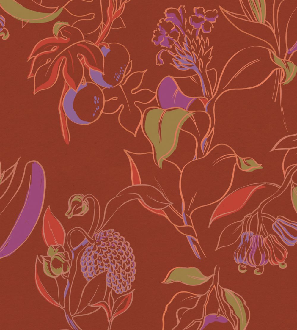 Guanabana Wallpaper by Tres Tintas Terracotta
