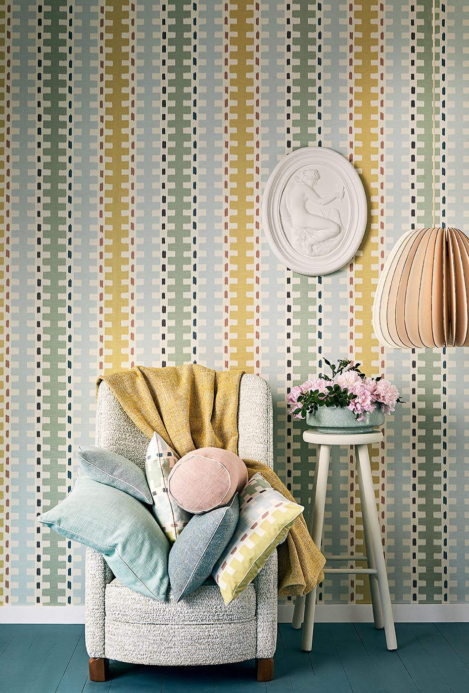 Gustaf Wallpaper by Pierre Frey shown in a room setting (view 1)