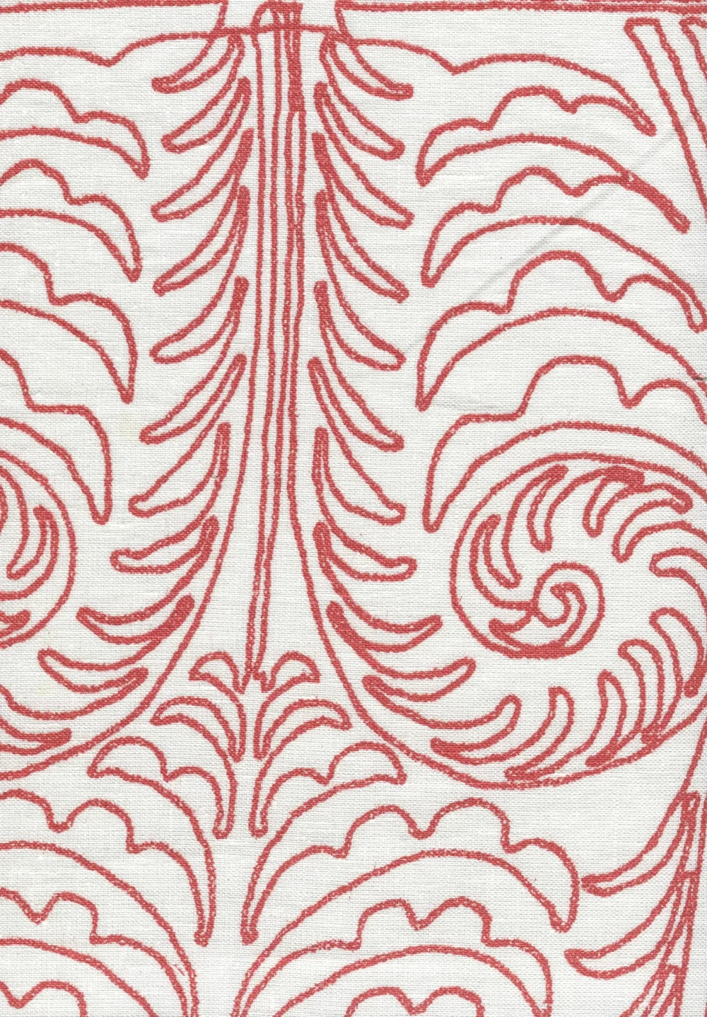 Gypsy Dance Mauvey Red on Off White fabric by Home Couture