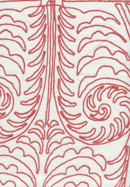 Gypsy Dance Mauvey Red on Off White fabric by Home Couture