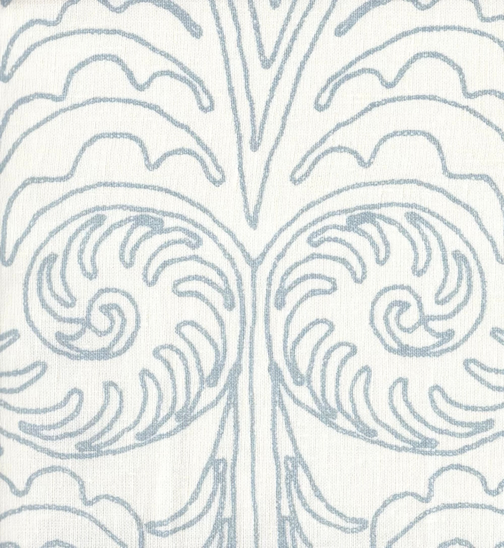 Gypsy Dance Custom Blue on Off White fabric by Home Couture