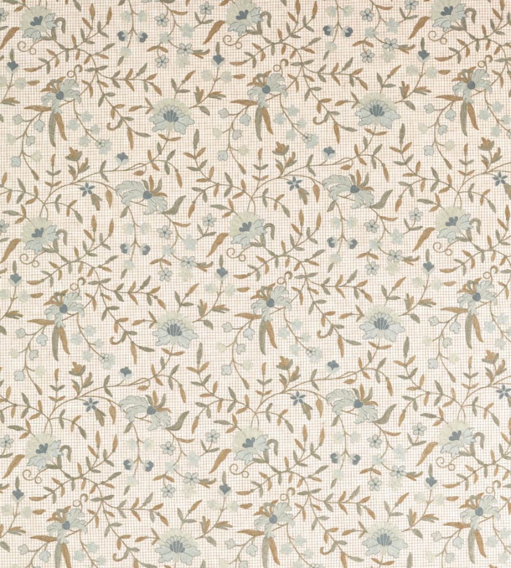 Habington Fabric by Sanderson Porcelain/Thyme