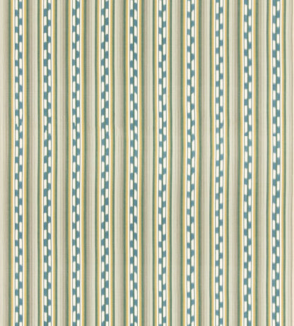 Halki Stripe Fabric by GP & J Baker Emerald/Blue