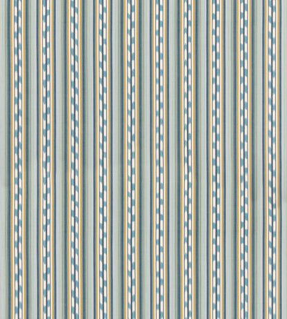 Halki Stripe Fabric by GP & J Baker Teal/Ochre