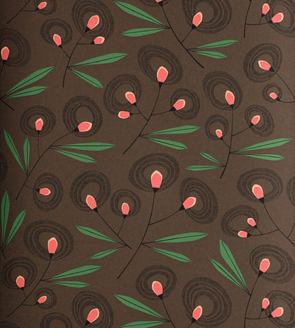 Halo Flower Wallpaper by MissPrint Chestnut