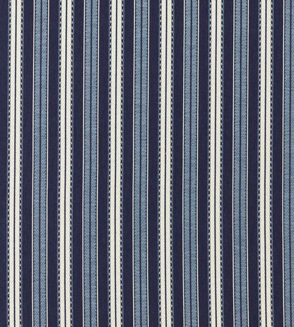 Hammersmith Woven Stripe Outdoor Fabric by Morris & Co Indigo