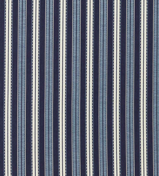 Hammersmith Woven Stripe Outdoor Fabric by Morris & Co Indigo