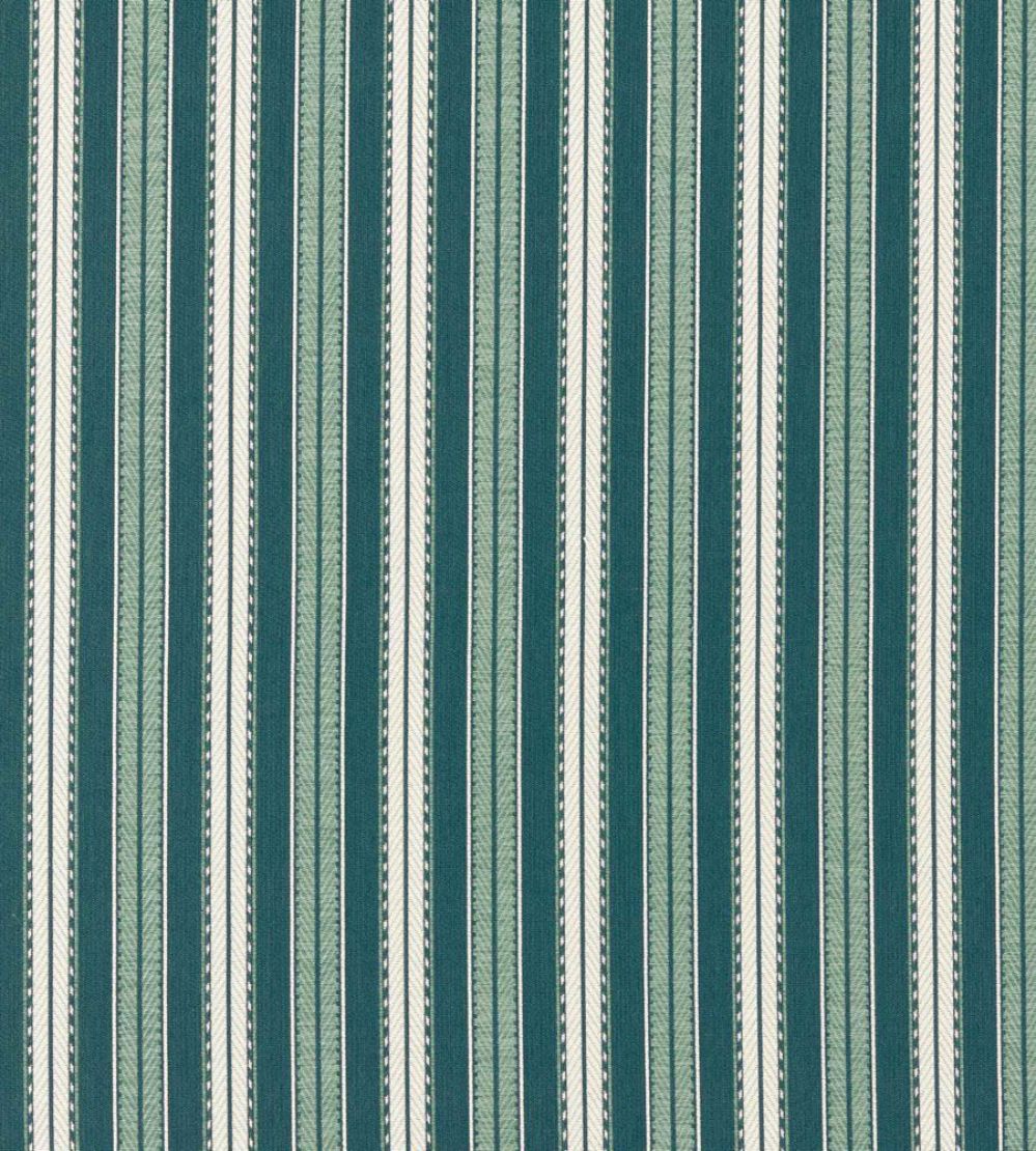 Hammersmith Woven Stripe Outdoor Fabric by Morris & Co Teal