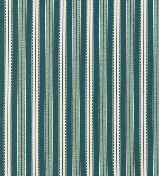Hammersmith Woven Stripe Outdoor Fabric by Morris & Co Teal