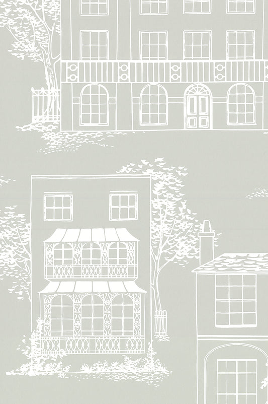 Hampstead wallpaper by Little Greene in Cool Grey