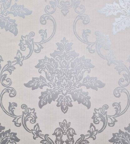 Hampton Wallpaper by 1838 Wallcoverings Silver