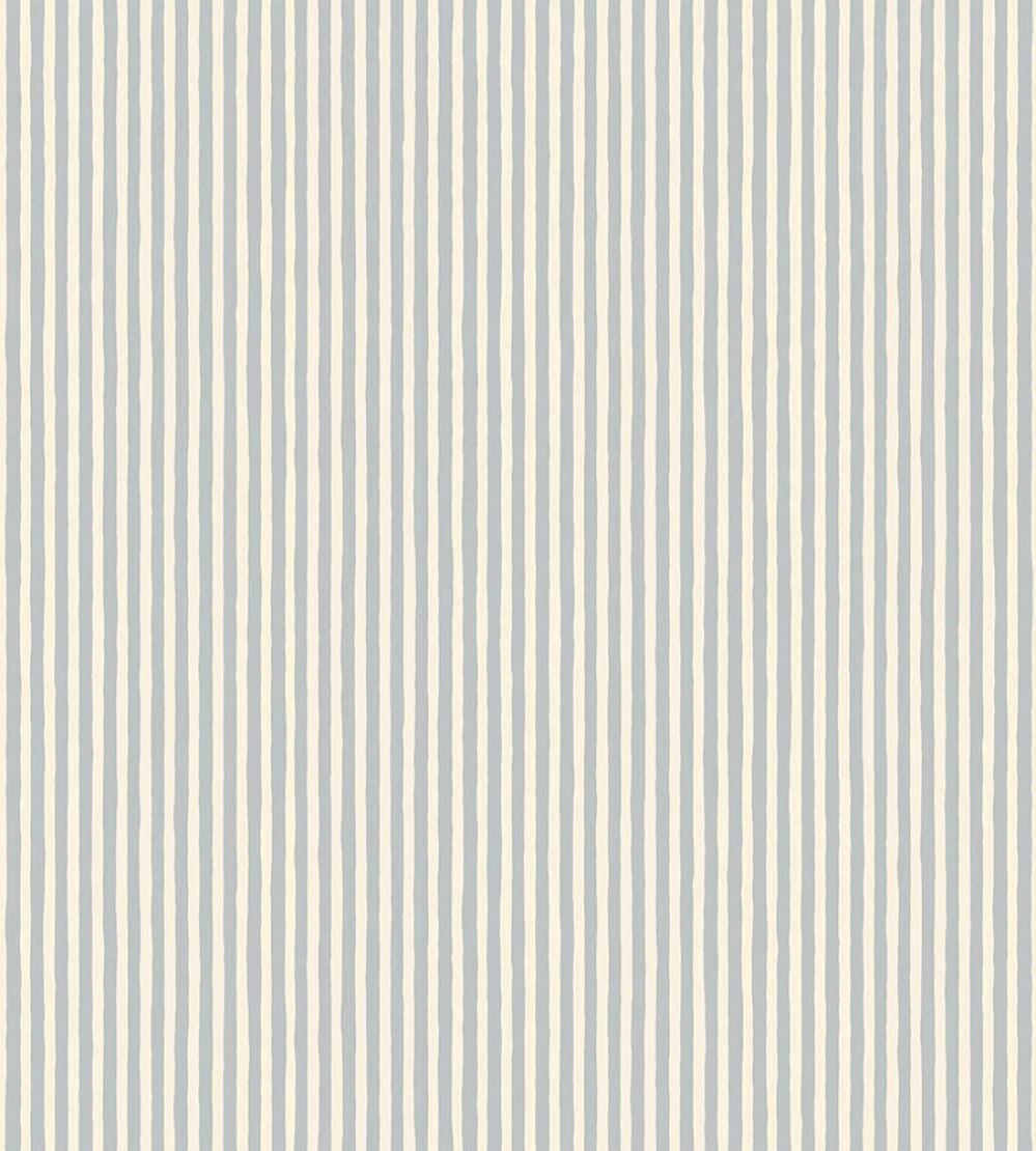 Hand Painted Stripe Wallpaper by Josephine Munsey Barton Blue/Costwold White