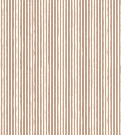 Hand Painted Stripe Wallpaper by Josephine Munsey Ham Pink/Cotswold White
