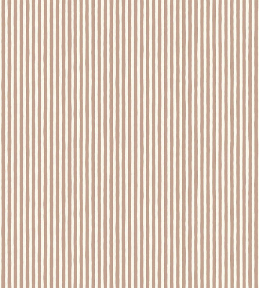 Hand Painted Stripe Wallpaper by Josephine Munsey Ham Pink/Cotswold White