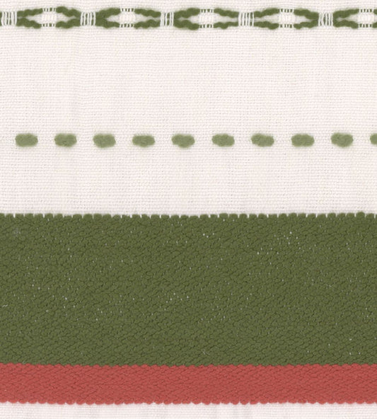 Handwerklich Fabric by MINDTHEGAP White/Red/Green