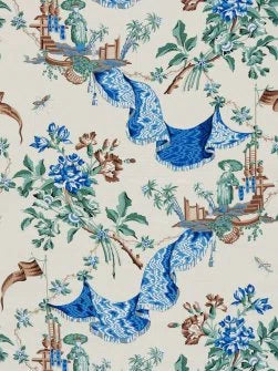 Hankeou Wallpaper by Le Manach in Bleu (LP109001)