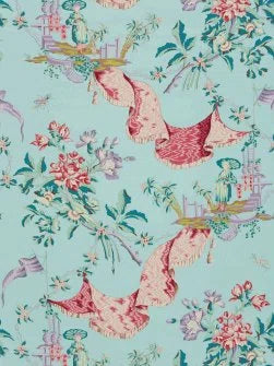 Hankeou Wallpaper by Le Manach in Turquoise (LP109002)
