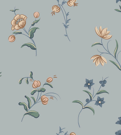 Hanna Wallpaper by Sandberg Misty Blue