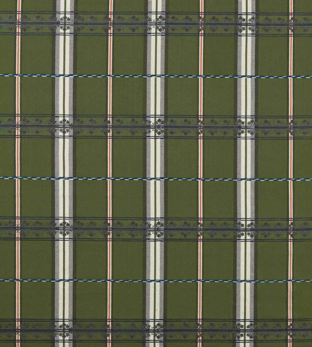 Hanover Check Fabric by Morris & Co Forest